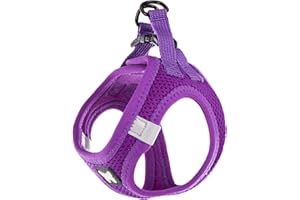 Martin Sellier Harnais Chien Mesh Haute qualité à répartition Uniforme Grand Confort Boucle Rapide Bandes réflechissantes (L, Violet)