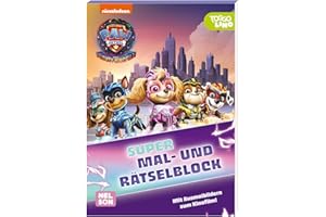 PAW Patrol - Der Mighty Kinofilm: Super Mal- und Rätselblock: Coole Ausmalbilder und Rätsel zum neuen Kinofilm | (ab 3 Jahren)