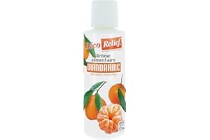 Déco Relief - Arôme Liquide Mandarine 125 ml - Arôme Alimentaire Pâtisserie & Yaourtière - Pour Gâteaux, Pâtisseries, Yaourts - Arôme Concentré - ARO40.