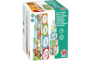 Goula - 55219 - Cubes empilables Forêt, Multicolore, Taille unique