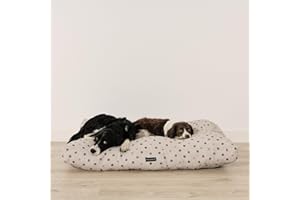 Dear Friend | Cama Perro 110x90x15 Gruesa y Acolchada 100% Algodón con Acabado Antimanchas - Cama Perro Antipelos, Trapo Húmedo y Desaparecen Manchas, Relleno Confortable, 100% Made in Spain