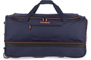 Travelite Trolley Reisetasche mit Rollen groß, erweiterbares Volumen, Basics, Weichgepäck Rolltasche mit Dehnfalte, 70 cm, 98-119 Liter