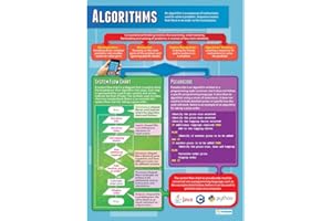 Daydream Education Algoritmi | Informatica Poster | Carta lucida misura 850 mm x 594 mm (A1) | Poster STEM per l'aula | Grafici didattici