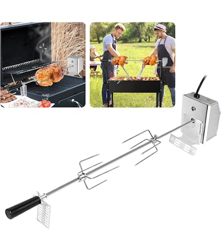 YARDIN Pinza per spiedini, in acciaio inox 304, resistente al calore, antiruggine, multifunzione, per girarrosto, 2 pezzi