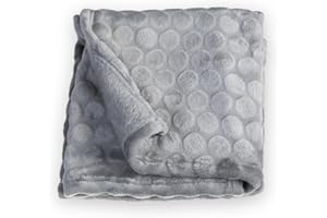 Clair de Lune Marshmallow Soft Baby Pram Blanket 90 x 70 cm (Grey)