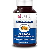 Bliss Welness CLA 2000 (Conjugated Lenoleic Acid) Lean Muscle Build Supplement - 60 Softgel Capsules