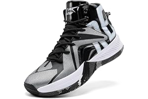 ASHION Herren Basketballschuhe leichte atmungsaktive High Top Turnschuhe Herren Laufen Anti-Rutsch-Sport sportliche Trainer