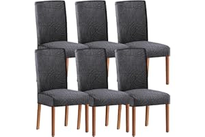 SHENGYIJING Stretch Set of 2 or 4 or 6 Waterproof Dining Chair Covers for Dining Room, Removable and Washable Chair Protector Seat Covers for Hotel, Wedding, Kitchen