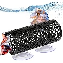 2 Stück Betta Fisch Tunnel Mit Saugnapf - Spielzeug Für Kampffische