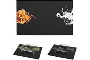 CHARMLINE Tappeto barbecue da esterno, Adatto a piccoli barbecue da esterno, tappeto ignifugo protegge il tavolo della griglia e il prato (80×50 cm)