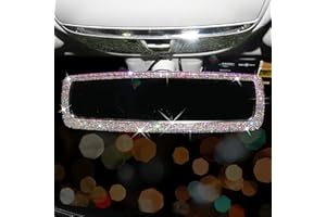 BSEICAL Specchietto Retrovisore Auto Antiabbagliante, Accessori SUV Interno Brillantini, Specchio Retrovisore Auto Interno, Universale Clip Su Decorazioni Tuning Strass Specchio Trucco Donna Decorazione Set