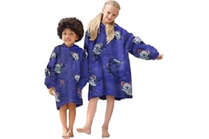 Adisputent Kids Blanket Hoodie Oversized Snuggle Blanket Sherpa Fleece Lined Blanket Hooded with Pockets Boys Girls Soft Cozy Fluffy Wearable Blanket 5-15 Years