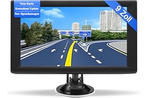 Navi für wohnmobile 9 Zoll,LKW navigationsgeräte GPS Auto Echtzeit-Verkehr mit HD Display und Sprachsteuerung Europa-Karte für Langstrecke,navigationsgeräte für Auto Stadtfahrten und Reisen
