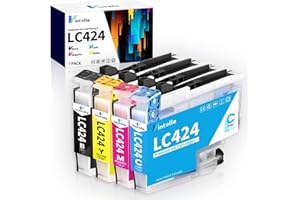 Vintella LC424 Ink Cartridges Multipack Replacement for Brother LC-424 LC 424 LC424XL LC-424VAL LC424VAL LC 424 XL Multipack for Brother DCP-J1200W DCP-J1200WE J1200W J1200WE Printers (4-Pack)