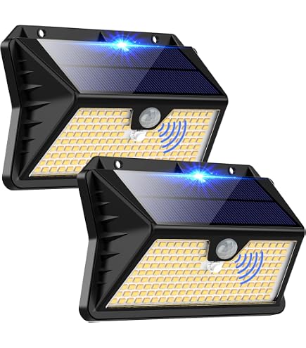 Eglo Porrassa Lampada A Muro LED Solare Con Sensore Di Movimento E Dimmer – IP44, Nera, 800 Lumen