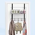 Konquer TimeS Over The Door Hanger with Basket, Detachable Storage Shelf for Towels, Hats, Handbags, And lots more.