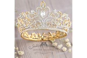 Jovono - Tiara da donna in stile vintage, con strass, accessorio per capelli, ideale per matrimonio, taglia S