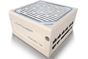 LC-Power Alimentatore 1000w 80 Plus Gold, Modulare PSU ed Estremamente Silenzioso - Compatibile con ATX 3.1 e PCIe 5.1, Nero(LC1000MW V3.1)