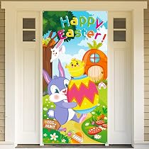 Oster-Flagge „Frohe Ostern“ – 90x150 Cm, Wetterfest, Doppelseitig Bedruckt, Mit Messingösen