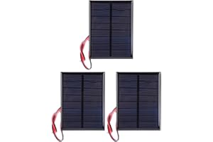 EUJGOOV 3 Pièces 4 V Panneau Solaire Module de Panneau Solaire en Polysilicium Extérieur Petit Chargeur de Batterie Solaire Bricolage pour Système Solaire, 60x80mm / 2.4x3.1in