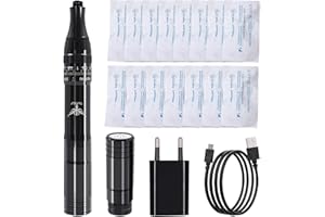 TATELF Máquina Tatuaje Inalámbricacon 2 baterías y 15 agujas de cartucho - Cejas Microblading Shading Eyeliner Labio Microshading Tattoo (Negro)