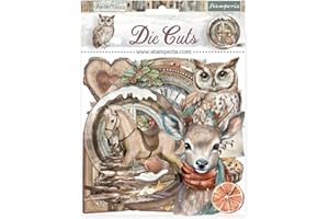 Stamperia - Die Cuts for Scrapbooking, Albums, Card Making, Bullet Journalling and More, Laser Cut Cardboard Shapes, Easy to Glue, Perfect for Hobbies, Crafts, and Gifting (The Owl’s House) (Assorted)