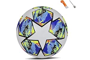 Wokii Balón de Fútbol，Tamaño 5 Balones de Futbol，Balón de fútbol Profesional para Adultos, jóvenes, niños, Entrenamiento de fútbol balón Champions League