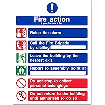 Fire Exit Sign - Multipack 1/2/4/6 - Up, Down, Left, Right Arrows, Keep Clear, Safety Signs 30x10cm Self Adhesive Vinyl Sticker, Easy Application Fire Door Emergency Exit Signage (Right Arrow 1 Piece - View #3