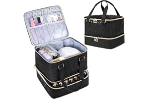 Uross Organizer na lakier do paznokci zapewnia miejsce na 42 butelki z lakierem do paznokci i lampkę do paznokci, organizer żelowy do paznokci i pudełko do przechowywania dla techników paznokci –