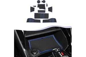 SXCY pour Peugeot 2008 e-2008 2020-2023 Tapis Antidérapants, Tapis en Caoutchouc pour 2008 Console Centrale, Porte-Gobelet, Boîte de Bras, Porte Intérieure Tasse, Tapis de Rangement (Bleu)