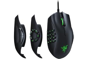 Razer Naga Trinity - Ratón Gaming MOBA/MMO (3 Placas Laterales Intercambiables, Sensor Óptico de 5G de 16 000 PPP, hasta 19 B
