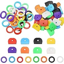 50pcs Capuchons De Clés, Couvre Clef Couleur Silicone Avec