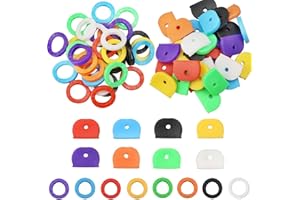 ZoZoMaiy 64 Kawałki Klucz Klucz 8 Kolorów Pokrywa Klucz Pokrywa Kolory Dla Domu, Biura I Hotelu Łatwo Zidentyfikować Klucze Do Drzwi