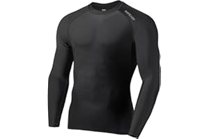 SURFEASY Herren Rashguard Langarm Sonnenschutz Rash Vest Men, Rash Guard Shirt Zum Surfen Schwimmen Angeln Wandern