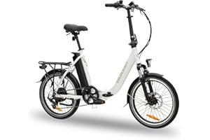 VecoCraft E-Pax e-Bike Damen, klapprad 20 Zoll, mit herausnehmbarem 36V 13Ah Akku, Reichweite bis zu 55-95km, 250W Heckmotor, Shimano 7-Gang e-Bike