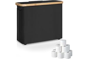 Toalettpappershållare, toalettpappershållare, wc-pappershållare med lock, utsiktsfönster, wc-rull-organiserare, toalettpapper