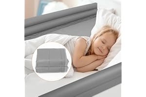 Dittybuy Lot de 2 Barrière Gonflable de sécurité pour lit d’Enfant – Protection antichutes pour Petits, Rampe Gonflable transportable de Voyage, pour Lits Doubles,150 x 18 cm