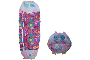 LUFEEMGA 2-in-1 Kinderschlafsack, Faltbar Tier Schlafsack Kinder, Flauschige Weiche Kuscheltier Schlafsack mit Kissen, Spielzeug Schlafsack für Jungen und Mädchen, Geschenk-Schlafsäcke