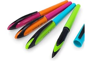 Uni-Ball Air - Piłka kulkowa 0,5 mm - beczka niebieska, zielona, różowa i pomarańczowa - czarny atrament - opakowanie 4 sztuk - UBA-188E-M