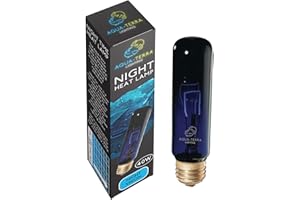 Aqua-Terra Lighting 40W Night Heat Lamp Bulb for Terrariums/Vivariums - E27 Standard Screw Base - Ideal for Nocturnal Behaviour and Night time Viewing