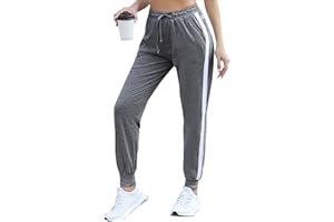 Litherday Pantalon de Sport Femme Coton Yoga Quotidien Running Pantalon Jogging avec Poches à Cordon Ample Survetement pour Fitness-2