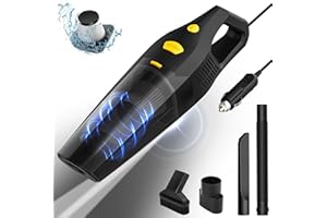 SUPERNIGHT Kfz-Staubsauger Auto Kabellos Kfz-Staubsauger Tragbarer Handstaubsauger mit 7000Pa Saugkraft, 12V Hochleistungsmotor mit 9,84ft Kabel, LED-Licht