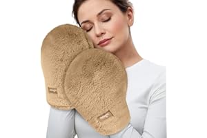 NEWGO Microwavable Heating Mittens for Hand to Relieve Arthritis Pain, Microwave Heate Hands Warmers, Easy to Wear,Moist Heat Therapy Gloves for Arthritis Hands Stiffness- Brown-1Pair