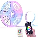 lomota Smart Striscia LED Intelligente 5M Controllo vocale, Striscia LED telecomando RGBWW, Illuminazione Striscia LED con Ti