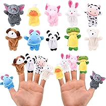 Marionnettes à Doigts Animaux - Set De 6 Peluches Mignonnes Pour Enfants - Jeu Éducatif, Créatif Pour Raconter Des Histoires à L'École Ou à La Maison
