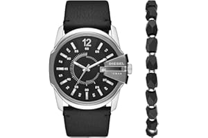Diesel Chief Series Montre pour Homme, Mouvement Chronographe avec Bracelet en Silicone, Acier Inoxydable ou Cuir