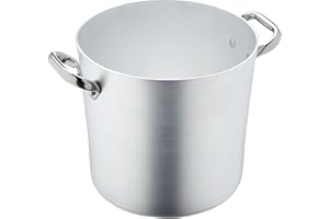 BALDASSARE AGNELLI Pentole Agnelli ALMA10322 Pentola Alta con Due Maniglie Inox, Argento, 22 cm, 1 Pezzo