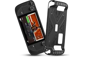 Electight Custodia Protettiva per Steam Deck, Custodia Protettiva in TPU, Antiscivolo Anti-Shock Anti-Collisione Anti-Impronte, Compatibile con Valve Steam Deck Console, Nero