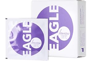 Loovara - Pack de 3 Preservativos - Condones Tamaño 47 - Talla Eagle - Preservativos Finos Hechos de Caucho Justo - Variedad de Tallas de Condones para Hombres - Caja Condones Condom Men Veganos