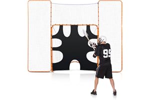 VEVOR Lacrosse-mål, 15 cm x 15 cm Lacrosse-nät, bärbar lacrosse-träningsutrustning för bakgårdar, stålram, träningsnät, snabbt och enkelt att installera lacrosse-mål, perfekt för träning för ungdomar
